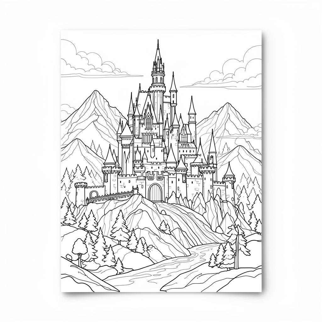 Fantasy coloring page preview